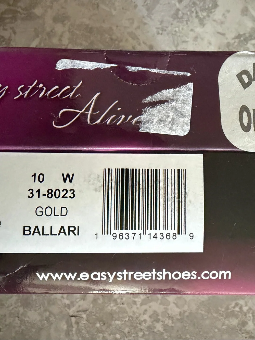 Easy Street Alive@5 Ballari Pumps in Soft Gold, Size 10 W, NEW in Box